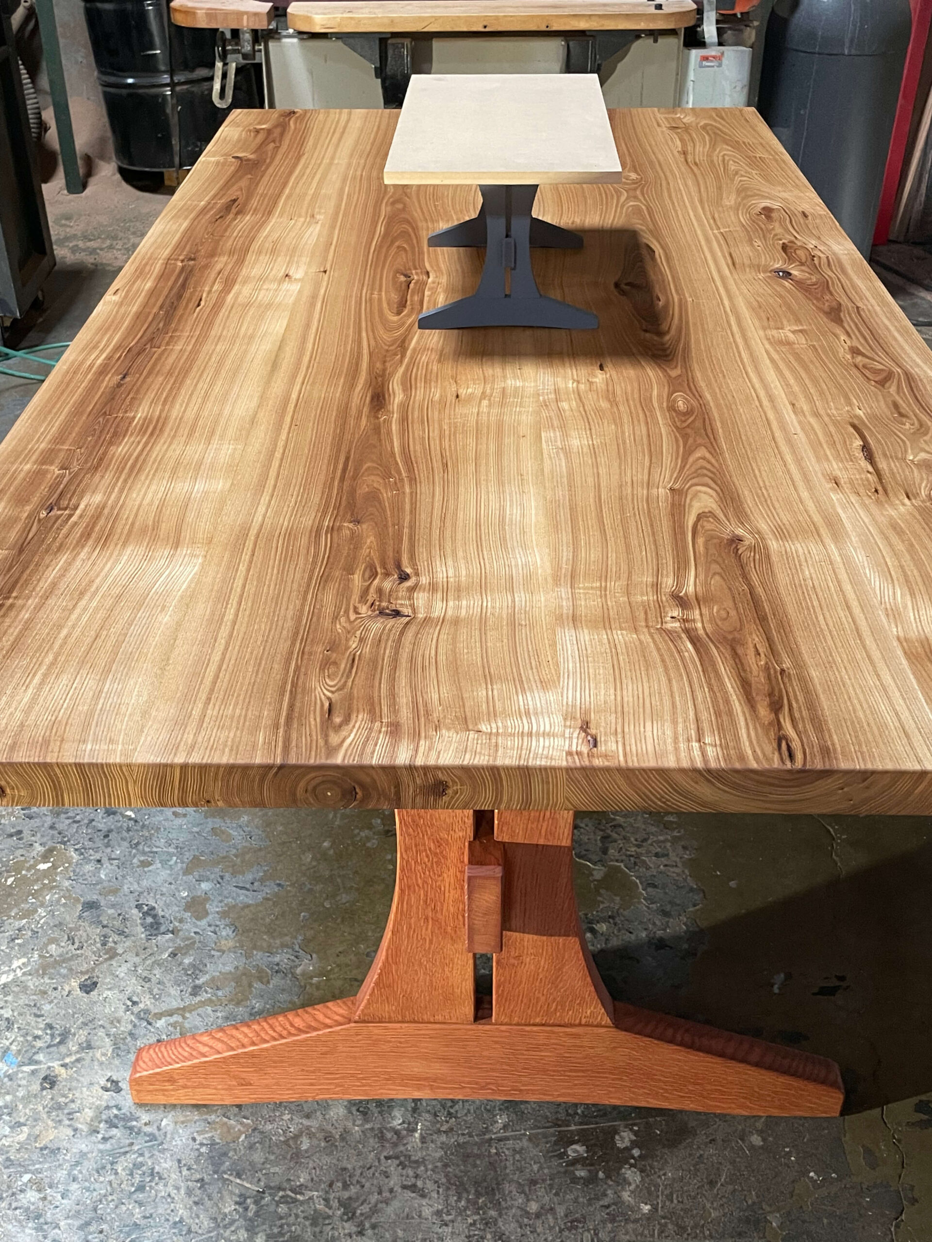 Ash-and-oak-trestle-table